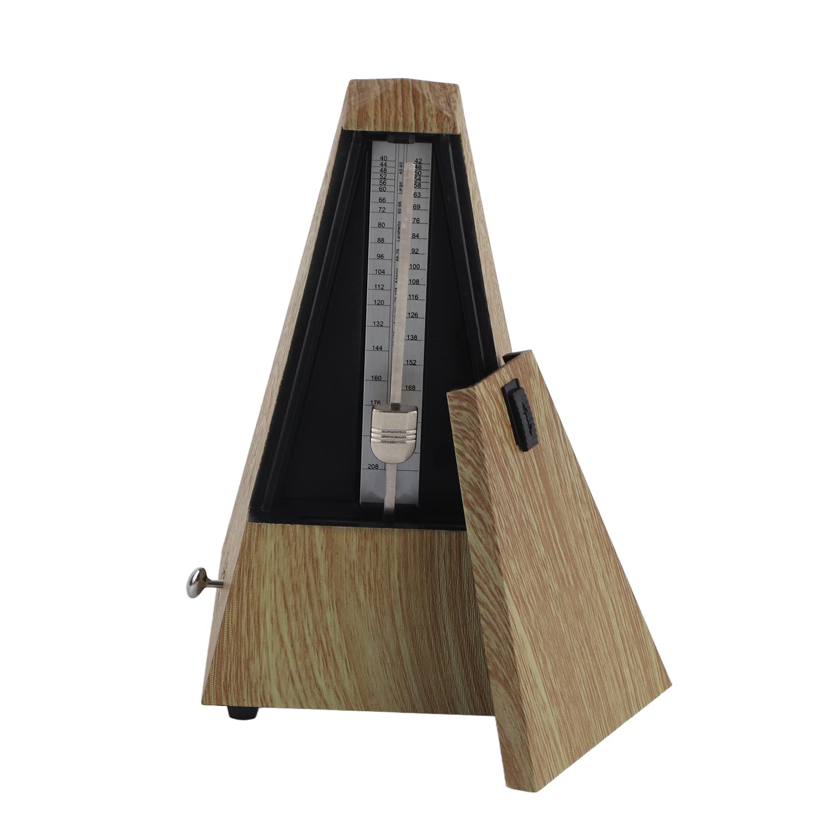 Metronome for Musical Guitar Drum Metronome Tower Type Metronome Wooden Mechanical Metronome Musical Accessory(Light wood grain)