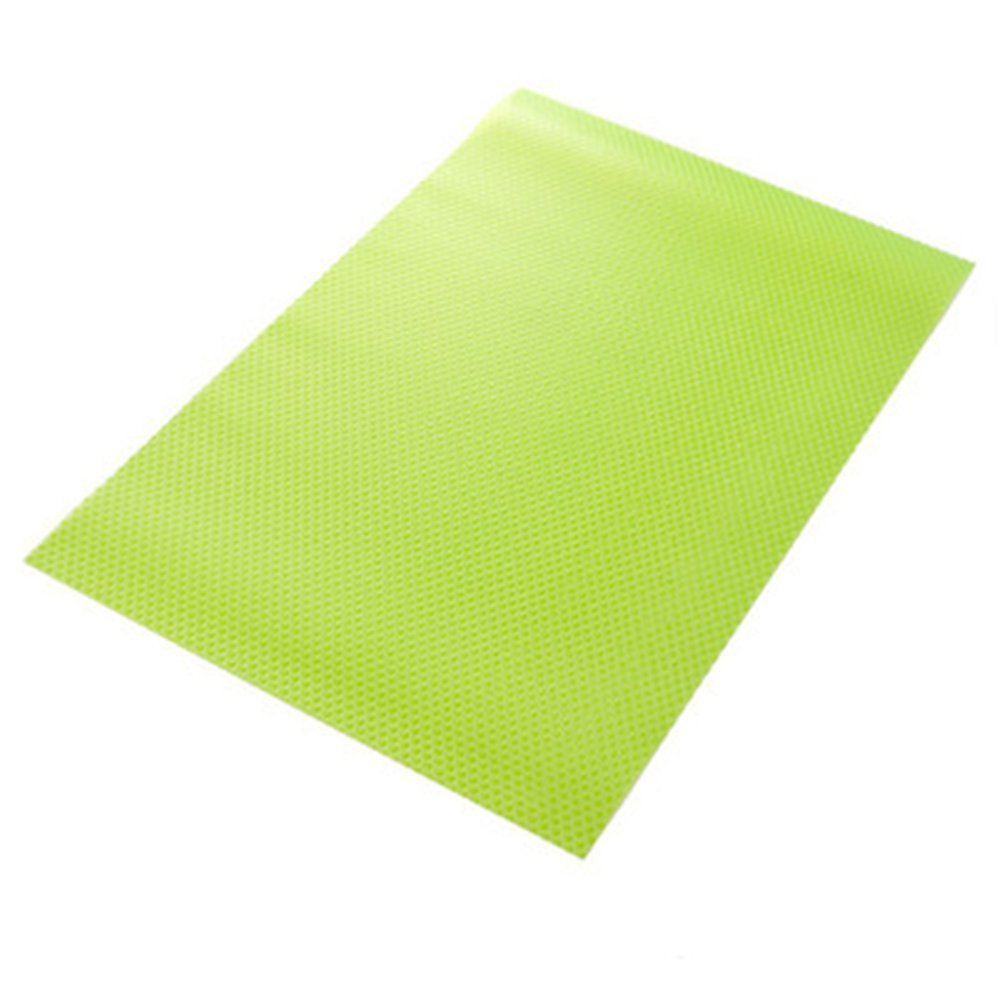 Yosoo Refrigerator Mats, Anti-Mould Mat, Stain-Resistant Antibacterial Mat Made of Plastic for Fridge - 1 Bag (Includes 4 Pieces) (Green)