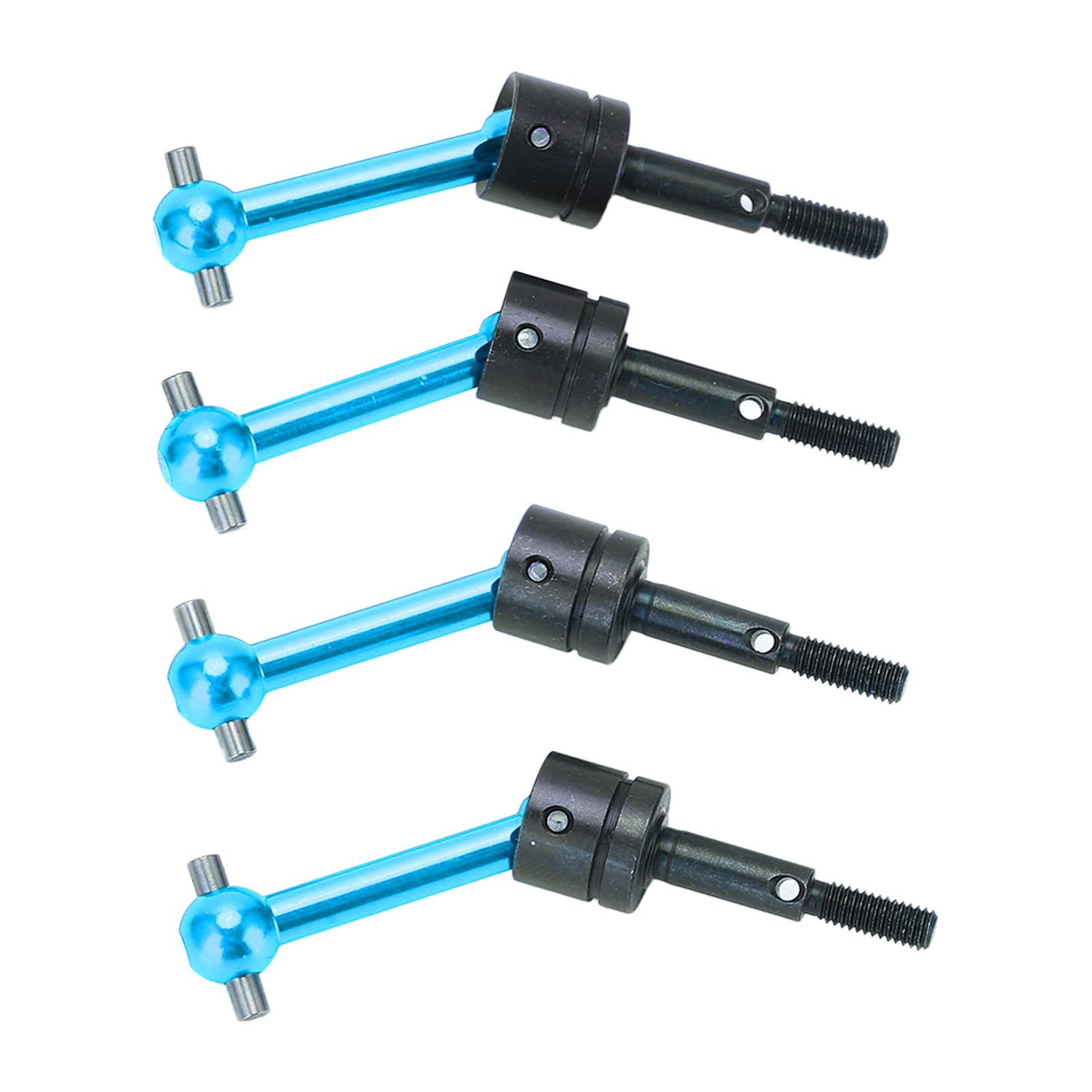 Front & Rear Axle Drive Shaft CVD Set, 4Pcs Metal Universal Drive Shaft CVD 70mm Compatible with TT02 1/10 RC Car(Blue)