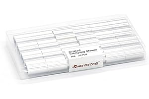 HENGTONG 1/4" Aluminum Crimping Loop Sleeve 24PCS, M6 Wire Rope Sleeve Cable Crimp Ferrules for Wire Rope and Cable