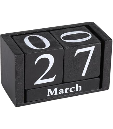 Calendario De Mesa Perpetuo - Visualización De Fecha En Bloques De