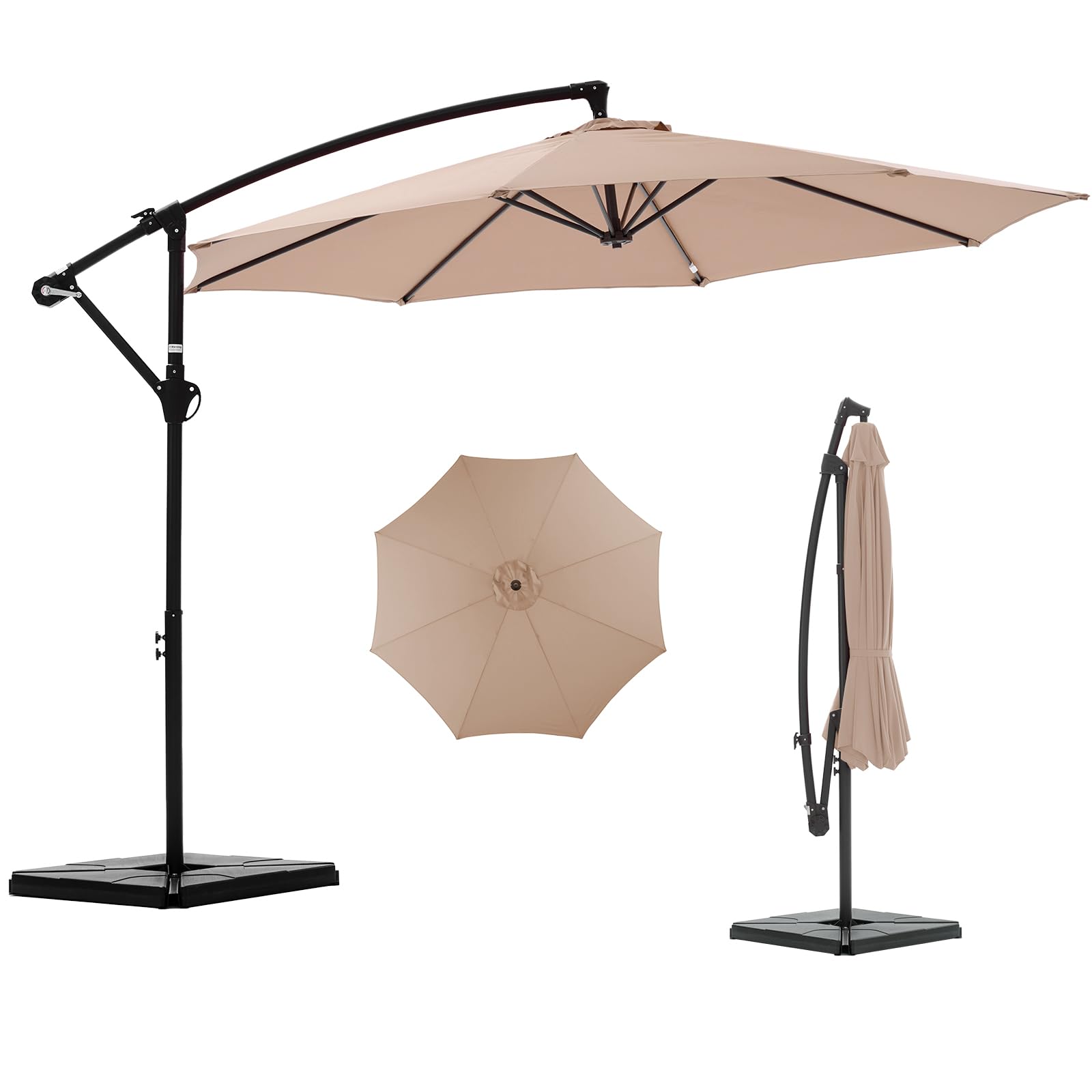 Photo 1 of *UNTESTED*
NEWBULIG 10FT Patio Umbrella with Base Included, Offset Cantilever Outdoor Patio Table Umbrella, UV Protection, Fade Resistant Fabric, Easy Tilt Adjustment for Pool, Deck, Garden, Backyard, Khaki