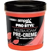 Ampro Pre-Creme Base for Sensitive Scalp - Wax Enhanced with Petroleum Jelly - Formulated to Protect Your Scalp During Chemical Processing - Relieves and Soothes Scalp Discomfort - 12.5 oz