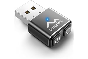 Dofuhem Metal Mini Mouse Mover with 2 Buttons Undetectable Tiny Mouse Jiggler with ON/Off Switch 3 Jiggle Modes Automatically Simulates Mouse Movement for Computer Awakening