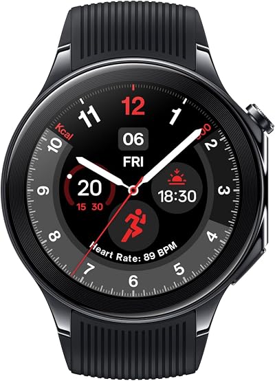 OnePlus Watch 2 Black Steel 32GB 100-Hour Battery Sapphire Health Fitness Wear