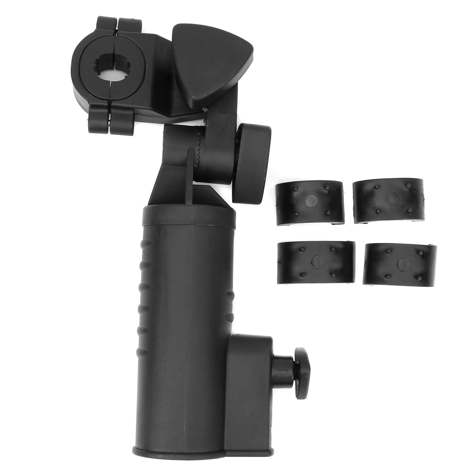 Joyzan Golf Carts Umbrella Holder, Plastic Trolley Cart Holder Adjustable Stand Support Accessories for Many Rounded Handles Bike Stroller Fishing Beach Chair Wheelchair Leisure Sports Bracket