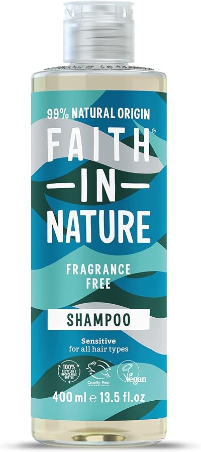 FAITH IN NATURE Fragrance Free Shampoo Sensitive 400ml Vegan Cruelty Free