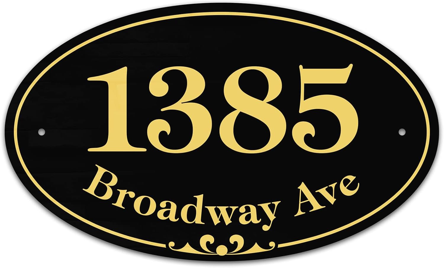 Plaques & Wall Art - House Address Sign, House Address Plaque, Indoor/Outdoor Use, 7x12 inch, 22 Colors, Reflective Option, USA Made by My Sign Center (Prestige Oval)