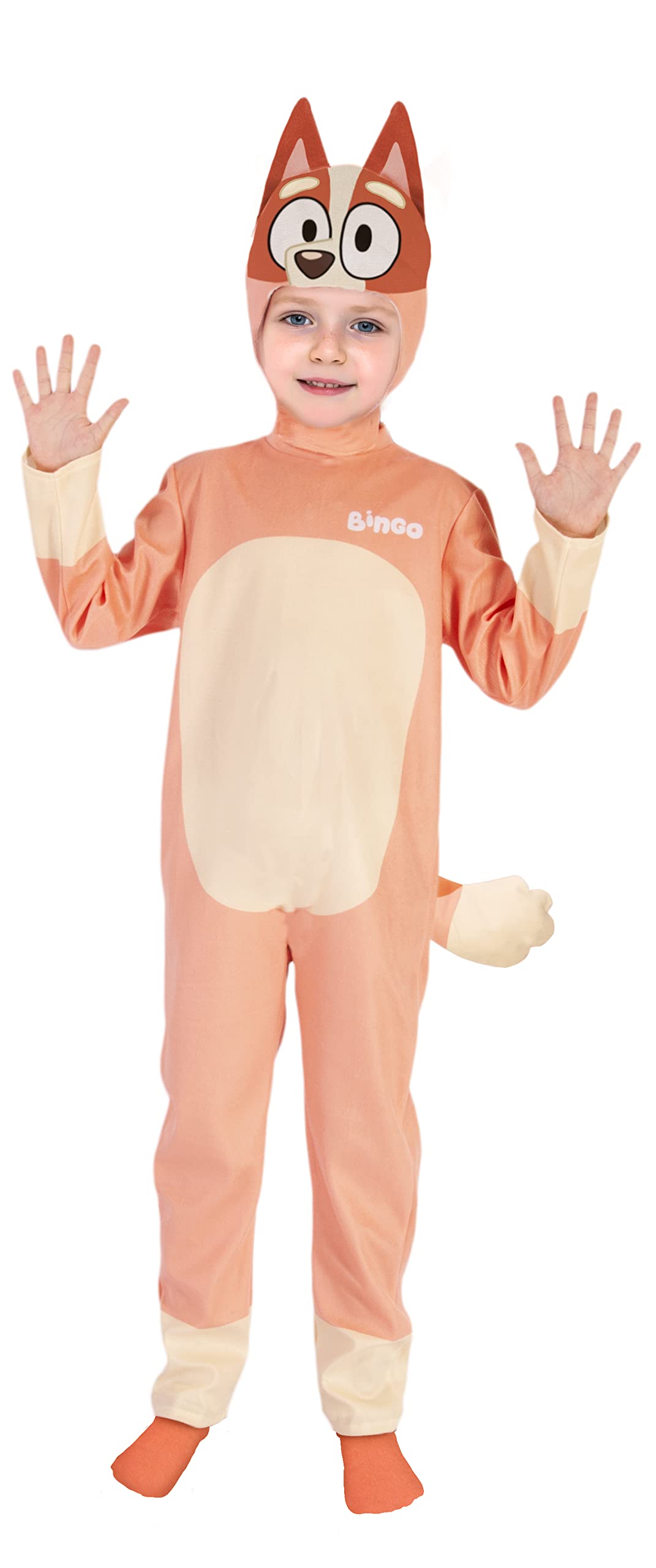 Bingo dog doggie onesie plush boy unisex costume disguise official Bluey BBC (Size 5-7 years)