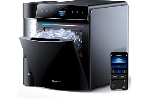 GoveeLife Smart Countertop Ice Maker 2 Pro, 3-Minute Fast 9 Ice Cubes with 3 Size, 47lbs Daily, 40dB Quiet, Smart Pre-Cooling, App & Voice Control, Self-Clean, Dual Water Tanks for Home, Coffee, Party
