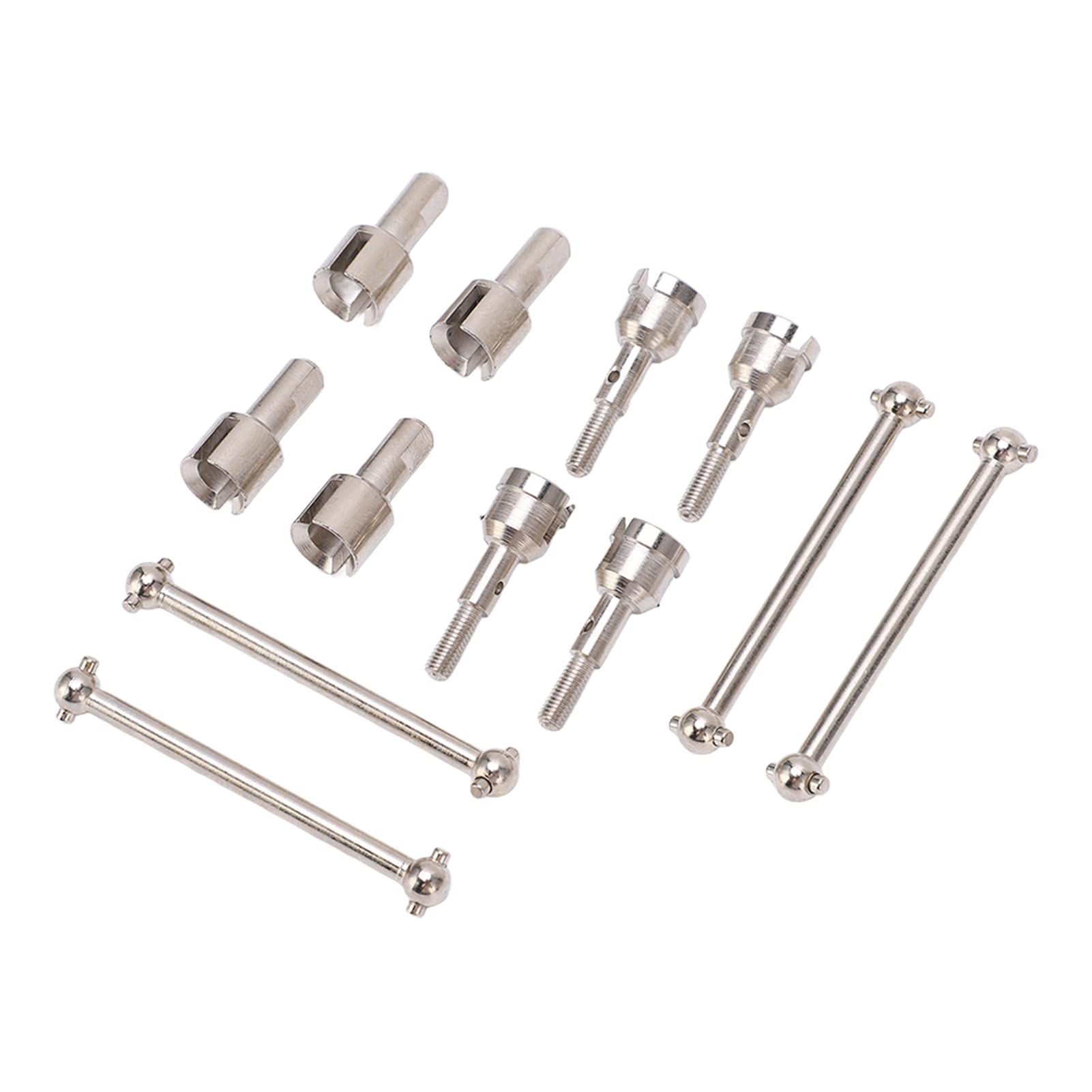 SUNGOOYUE 4pcs RC Diff Cup Joint Axle Set, C Dogbone Adapter RC DIY Part for A949 A959 A969 A979 K929 1/18 RC Car(Silver)