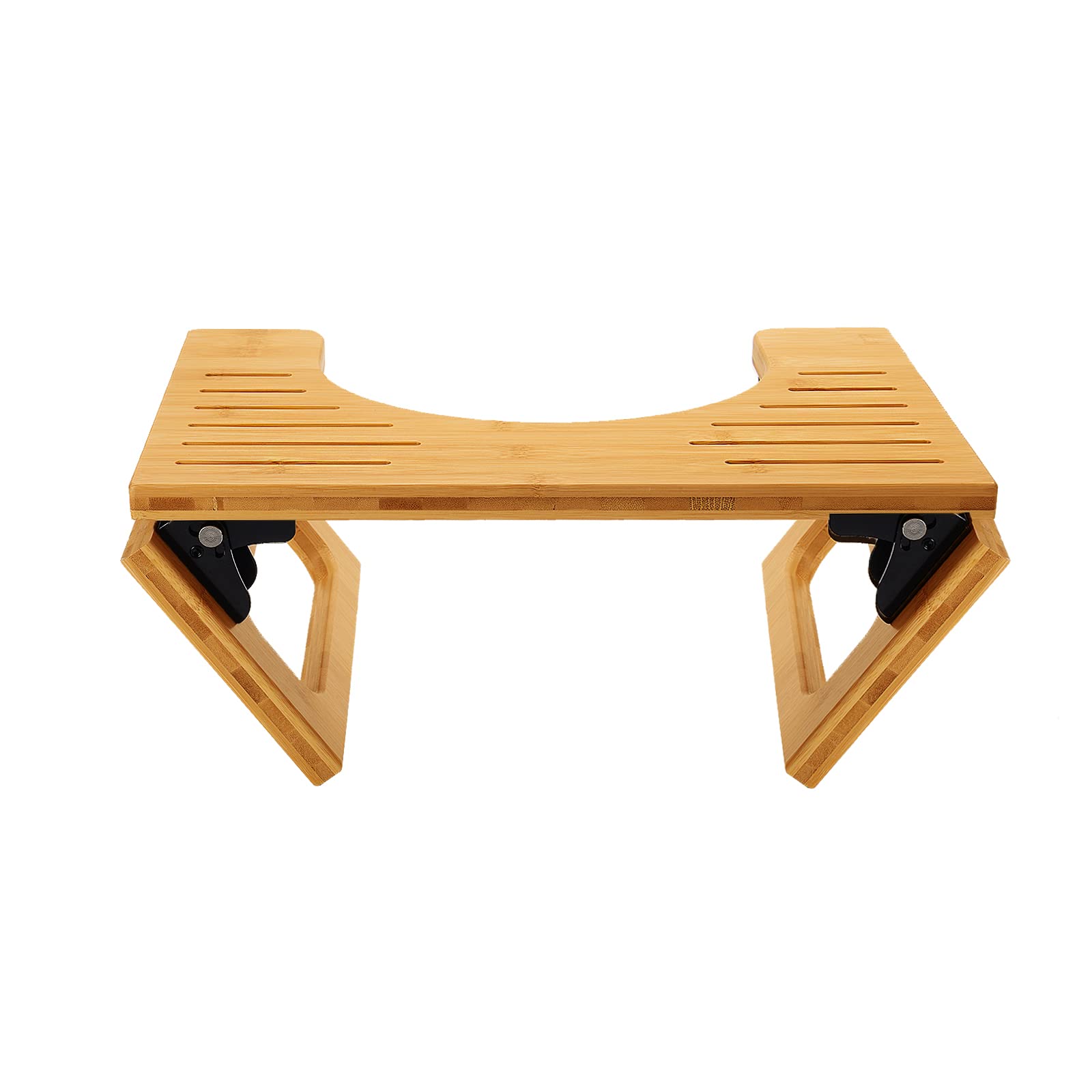 Photo 1 of AmazerBath 7 Inches Bamboo Toilet Stool Squat for Adults, Collapsible Poop Stool for Bathroom, Potty Step Stool with Non-Slip Strip, Improve Bathroom Posture and Comfort, Natural Color