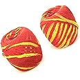 Mauli Red & Yellow (Set of 2) Handmade Mauli, Kalawa, Sacred Moli, Religious Cotton Thread, Pooja Dhaaga, Wrist Roll, for Pujan, Havan, Worship Wrist Thread Band Cotton Mauli Kalawa Thread