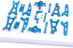 Oisunt Metal Aluminium Spare Part Set for 1/16 Hyper Go/HAIBOXING/BEZGAR/DEERC/Jetwood RC Car Upgrades, Alloy Replacement Accessory Kit (Blue)