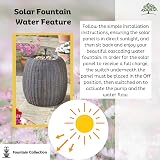 Garden Mile Solar Rock Fall Water Fountain with LED Light Resin Outdoor Garden view 3