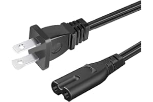 TROSPOW 8.2ft 2 Prong AC Power Cord Replacement for Sony PlayStation PS5 PS4 PS3 PS2 4 3 2 Slim Power Supply Adapter Cord Cable