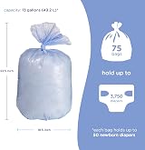 Ubbi Nappy Bin Liners 75 Count 49 L Plastic Bags Refill Pack view 5