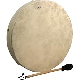 Bundle of Remo Buffalo Drum 22" x 3.5", Standard And 2 Plastic Egg Shakers - Light Blue Logo