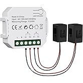 eMylo 2 Channel WiFi Power Meter 80A+80A Smart Power Monitor,Clamp Ammeter Power Monitor,2.4GHz WiFi,Real Time Monitoring,Smart Life/TUYA APP, Compatible with Alexa and Google Assistant