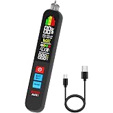 BSIDE Voltage Tester, Non-Contact with 3-Phase Rotation Indicator &amp; Signal Percentage, Rechargeable AC Electrical Voltage Detector Pen, High/Low Sensitivity with 6 Ranges, 3-Mode Alarm with Analog Bar