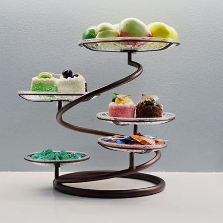 Amazon ケーキ スナック フルーツディッシュ ケーキ スタンド デザート 手作り 金属 バスケットを提供するホテルホーム誕生日パーティーのためのプレート ブロンズ 26x34cm 10x13inch Shmxq ケーキスタンド 通販