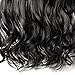 Sexybaby Curly 150G Synthetic Fiber Hair Extensions Clip-in 29 Inches with 5 Clips (Dark Black)