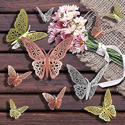Download Buy 72pcs 3d Butterfly Wall Stickers 3d Butterflies Wall Decor Paper Butterfly Cake Decorations For Kids Bedroom Nursery Classroom Party Wedding Decor Diy Gift Online In Indonesia B094j6rswz