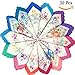 WINDLY Women’s Embroidered Floral Cotton Handkerchiefs for Party, Wedding - 12x12 in (10pcs)