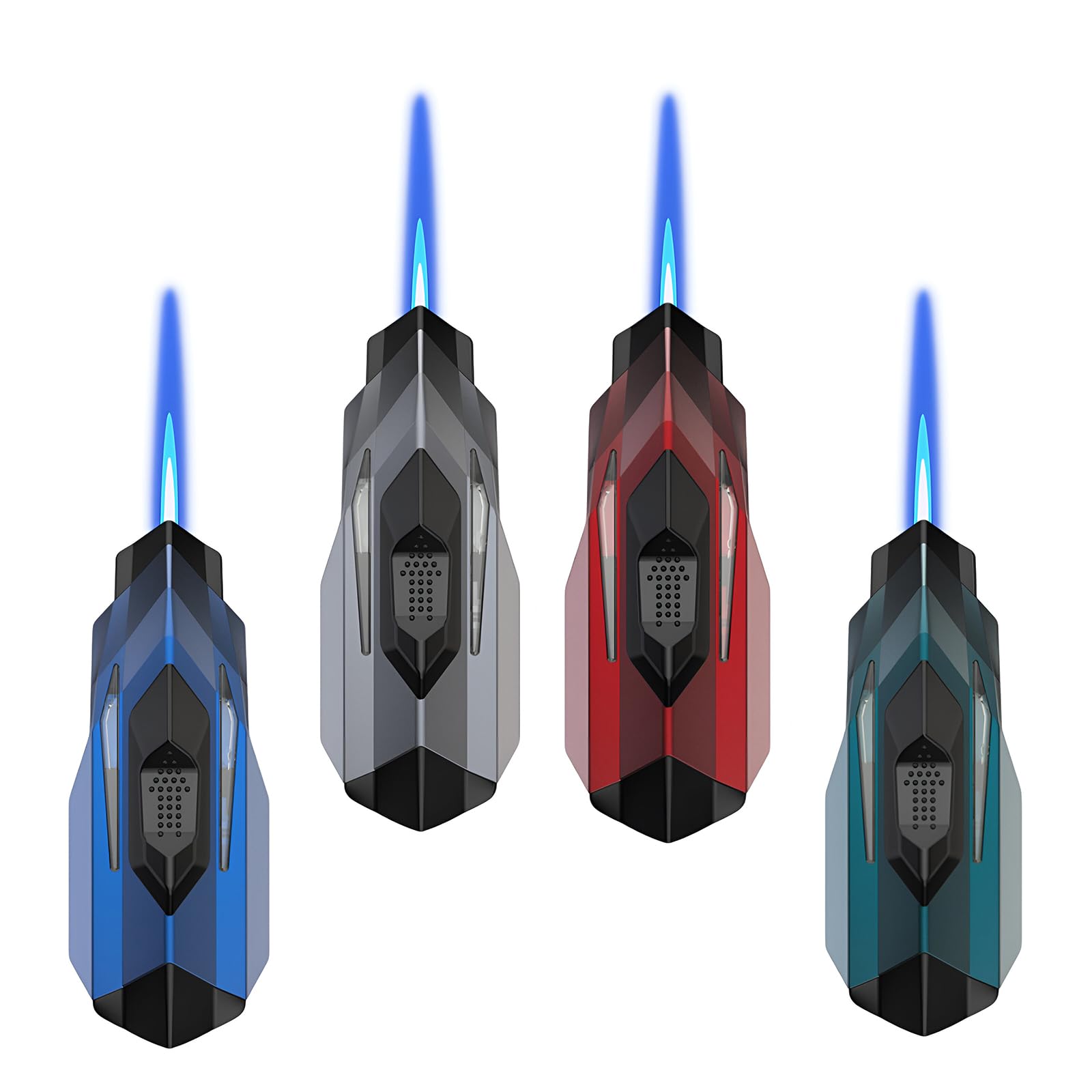 Torch Lighter, 4 Pack Cool Design Jet Flame Butane Lighter, Adjustable ...
