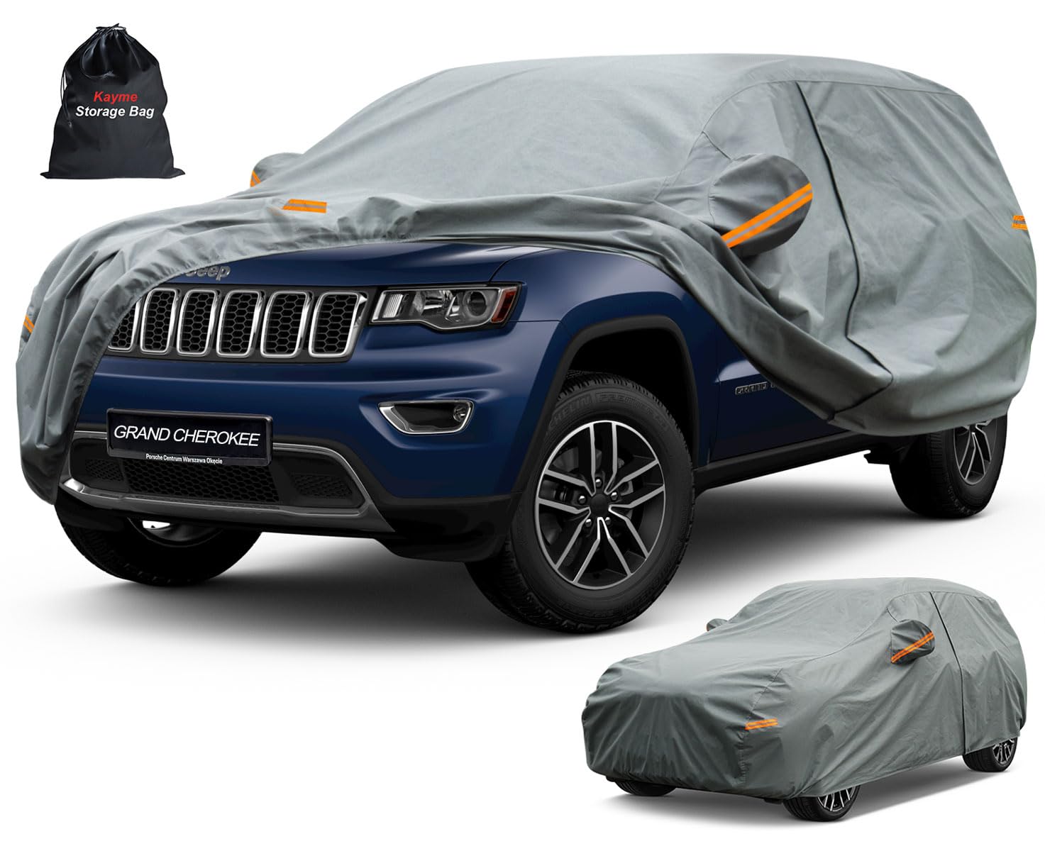 Photo 1 of Kayme Heavy Duty SUV Car Cover Custom Fit Jeep Grand Cherokee (2010-2025) Waterproof All Weather for Automobiles, Full Exterior Covers Sun Rain UV Protection.