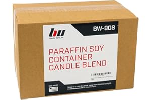 BW BLENDED WAXES, INC. Blended Waxes, Inc. Soy Paraffin Blend Bulk Wax for Candle Making, Single Pour, Easy to Use Pastilles, Odorless & Premium Mix of Paraffin & Soy Wax 10 lbs, White