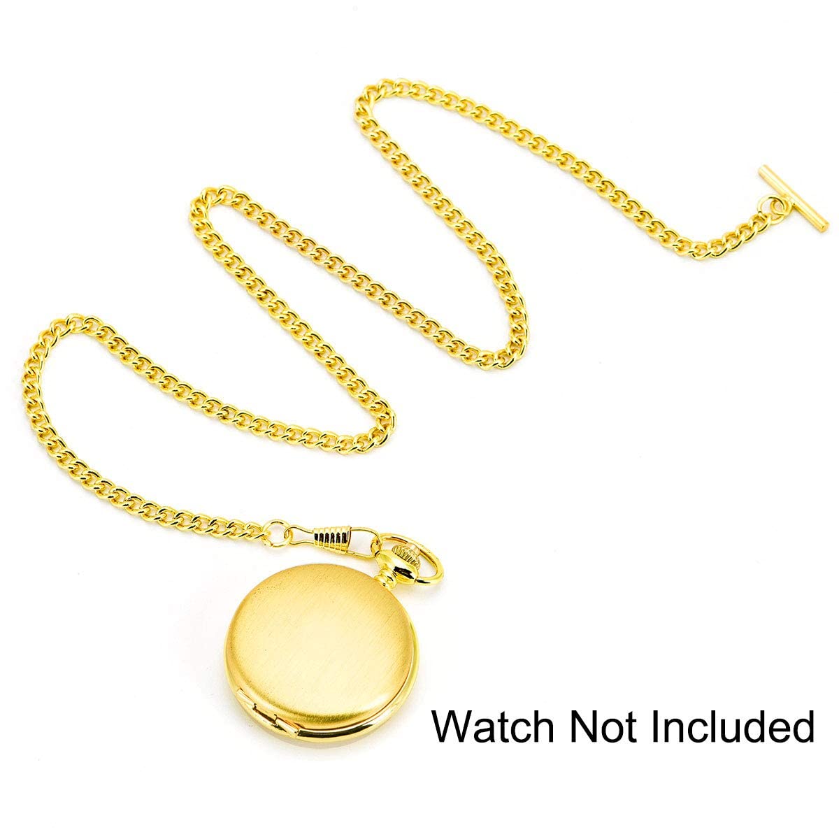 BOSHIYA Pocket Watch Chain T Bar Albert Vest Chain 23 Inch Lobster Buckle Vintage Plated Watch Chains for Men