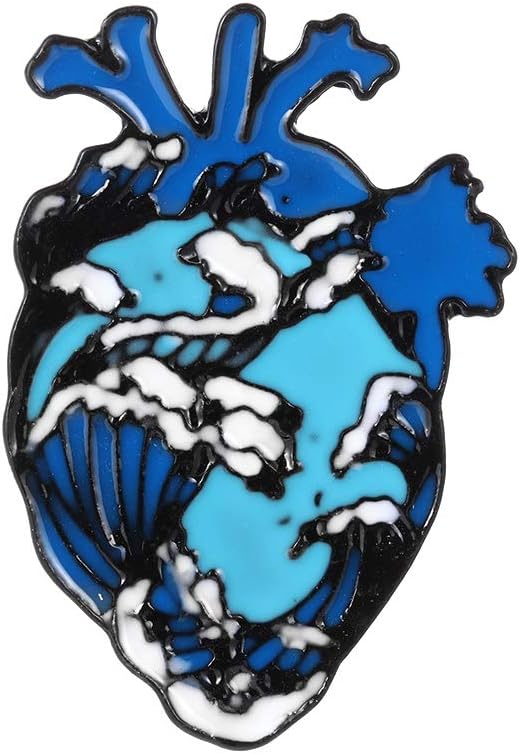 Anatomical Heart Enamel Pins Medical Anatomy Brooch Heart Neurology Pins for Doctors and Nurses Lapel Pin Bags Badge Gifts 1pcs