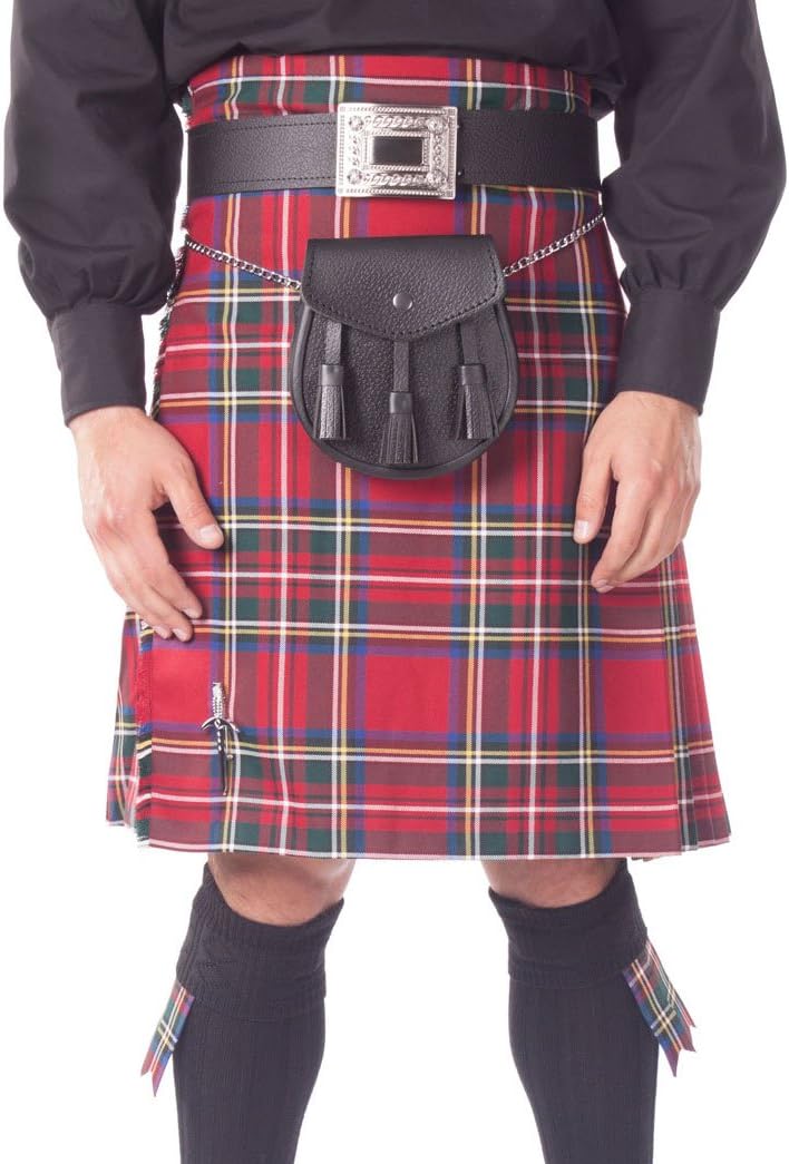 Kilt Society Mens 8 Yard Scottish Kilt Stewart Royal Tartan