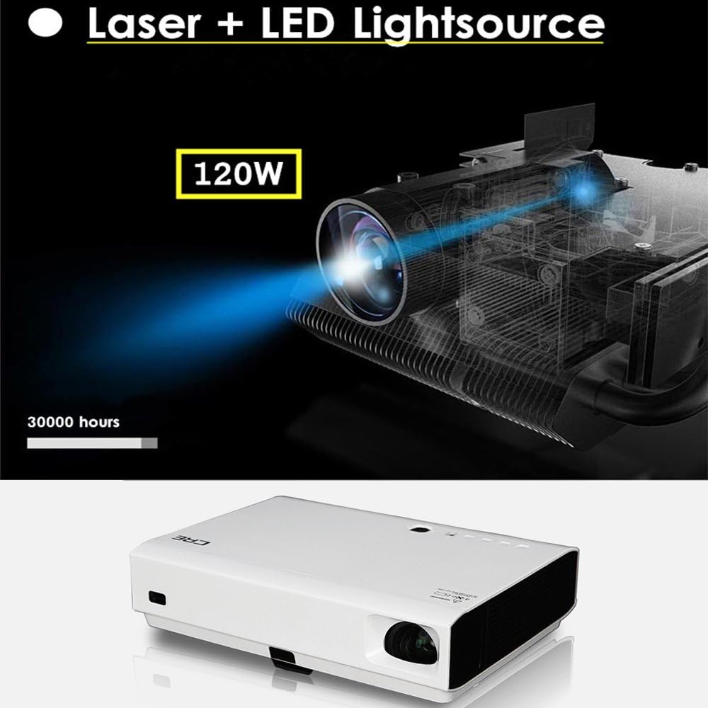 DLP Mini LED proyector láser 3d 1080p Full HD 4500 Lumens 20000: 1 ...