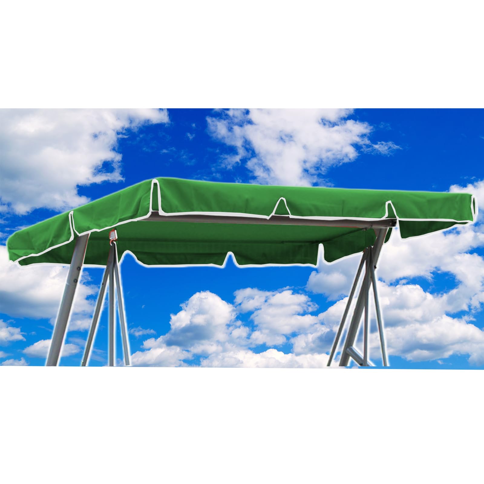 Hollywood Swing Roof Cover 210 x 145 cm, Replacement Roof Hollywood Swing Roof, Waterproof, Sun Canopy for Hollywood Swing (Green)