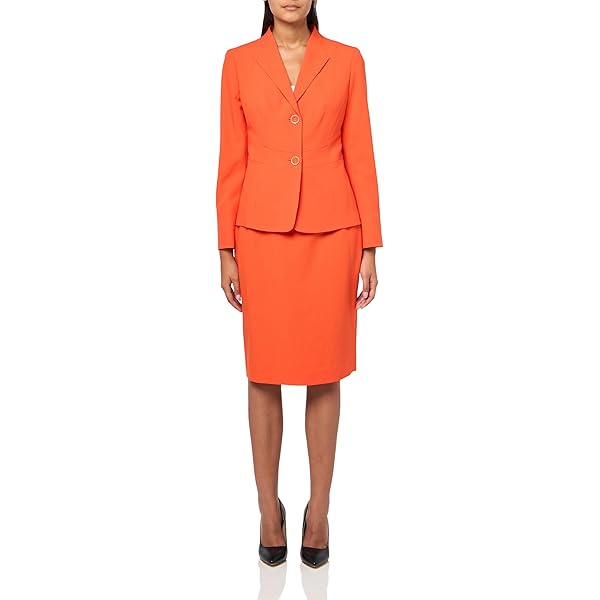 Le Suit Women's Jacket/Skirt Suit, Cornflower at Amazon
