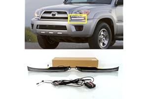 ECAHAYAKU Front Bumper Fog Light Fit For 2006-2009 Toyota 4Runner LED DRL Driving Daytime Runing Lamp With Amber Sequential Turn Signal Light Headlight Accessories