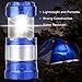 2 Pack Outdoor Camping Lamp, Portable Outdoor Rechargeable Solar LED Camping Light Lantern Handheld Flashlights with USB Charger, Perfect Hiking Fishing Emergency Lights - (2 Pack-Blue)