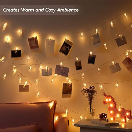 Amazon Com Moko Photo Clips String Lights 2m 6 5ft 10 Led Fairy