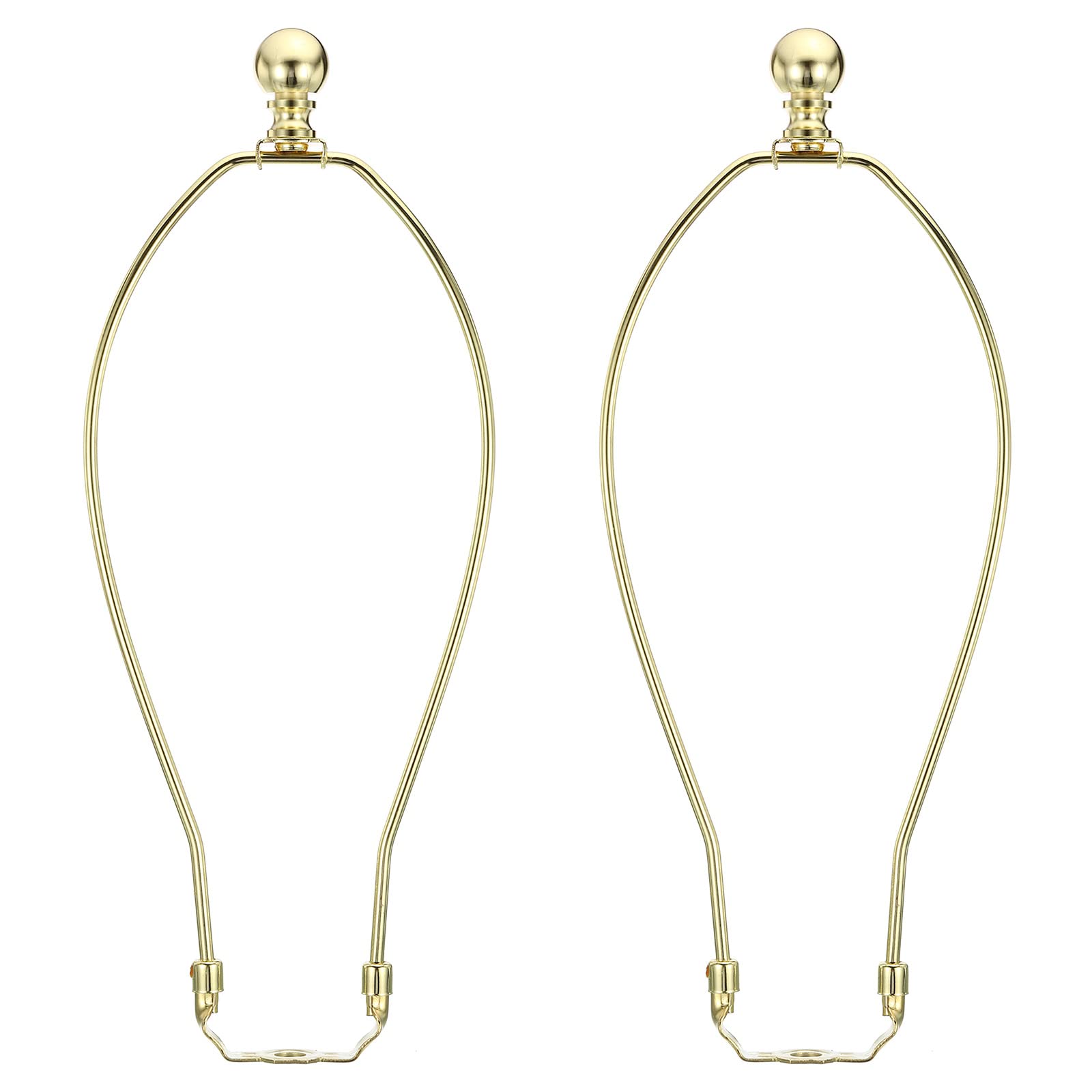 PATIKIL 12 Inch Lamp Harp Kit with Finial, 2 Set Detachable Shade Bracket Holder, DIY Lighting Accessories for Table Floor Lamps, Gold Tone