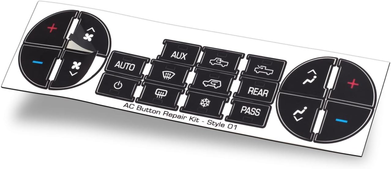 AC Dash Button Repair Kit for Select GM Vehicles Fix Ruined Faded A/C