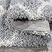 Indoor Moroccan Trellis Design Jute Back 2x5 Soft Shag Runner Rug for Hallway, Entryway, Kitchen, Living Room, Bedroom, Bathroom, 2' x 5', Gray