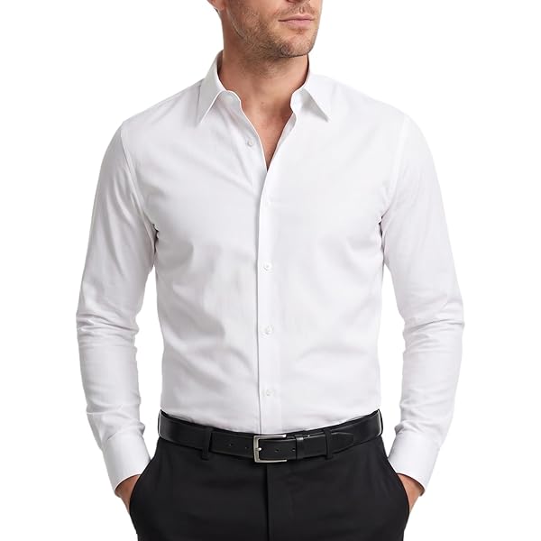 green emerald velvet dress Marquis Men's Classic Solid Color Dress Shirts 009 – Good's Store Online main image 1