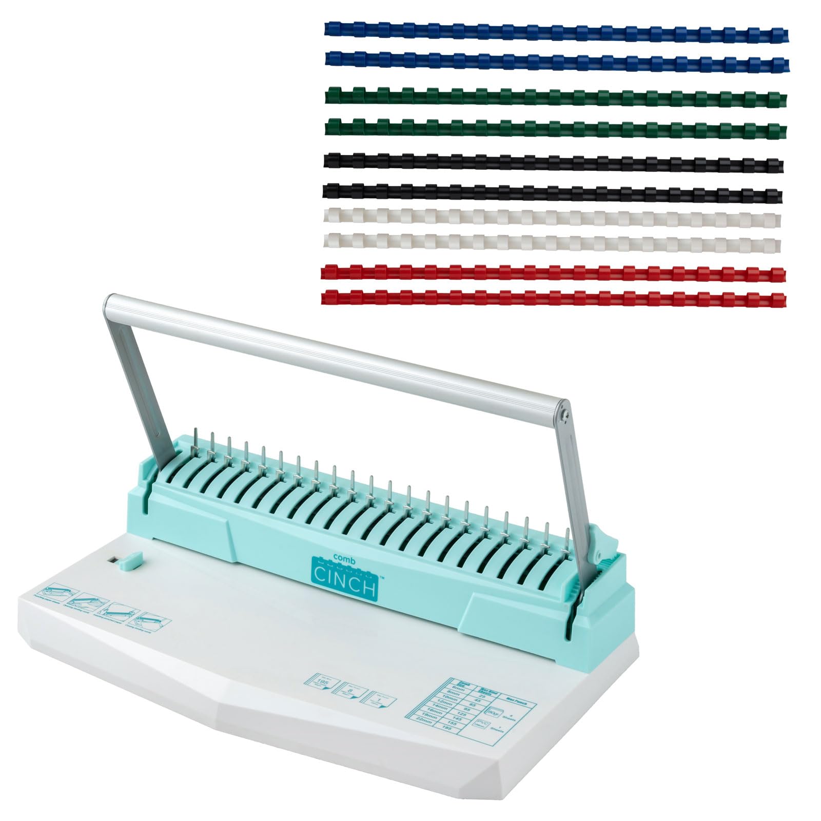Photo 1 of We R Memory Keepers Comb Cinch Book Binding Machine, Includes 10 8 mm Binding Combs, Book Binding Kit, Easy to Use, Use for Scrapbooking, Home Offices, & Classrooms
