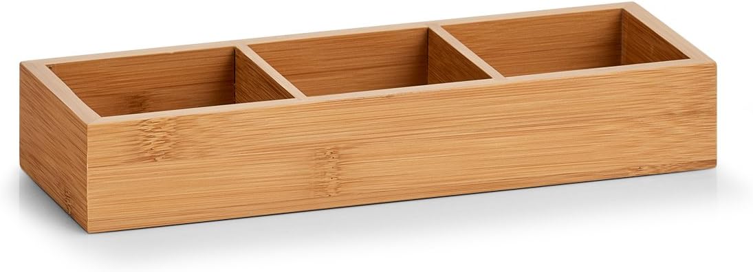 Zeller - Caja organizadora (bambú), naturaleza, 28 x 10,2 x 4,5 cm: Amazon.es: Hogar