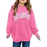 GeGekoko Girls Los Angeles Oversized Sweatshirts Crewneck Long Sleeve Casual Loose Pullover Tops