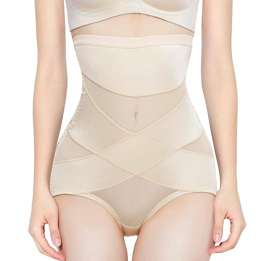 PAUKEE Shapewear Damen Miederslip Bauch Weg Unterwäsche Hohe Taille Shaping Höschen Formslip Taillenformer Miederhose Figurfo