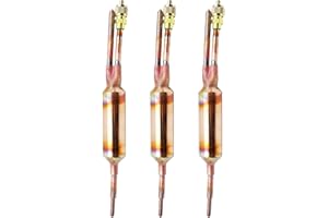 REAXOAL 3 PCS Filter Drier Refrigerant Liquid Line with Charging Valve,25GR 1/4 X 1/4