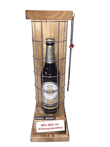 Alles Gute zur Wohnungseinweihung - Die Eiserne Reserve Warsteiner Pilsener 0,50L incl. Säge - Das ausgefallenes witziges ori